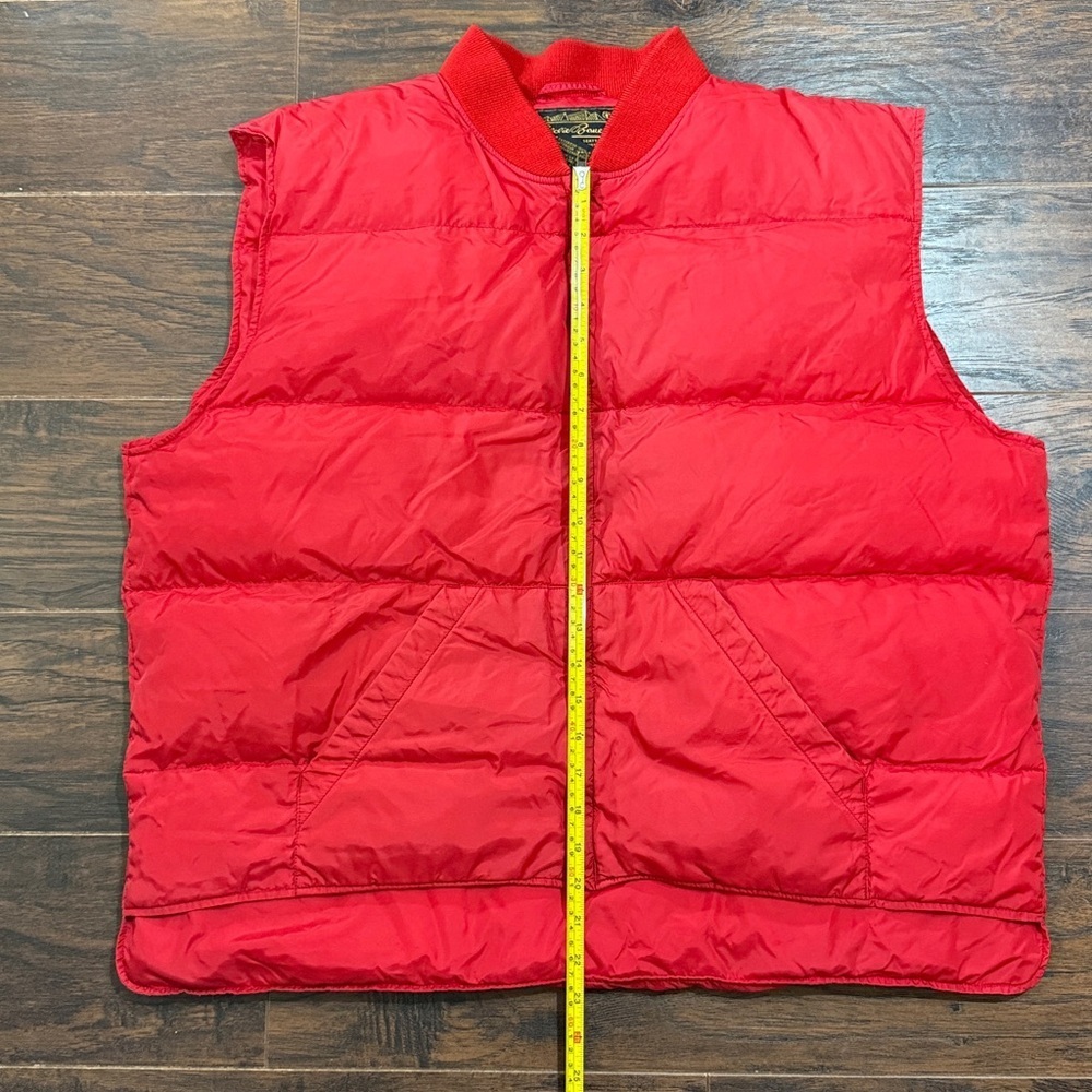 Eddie Bauer Vintage Retro Red Goose Down Vest Mens XXL - Picture 12 of 13